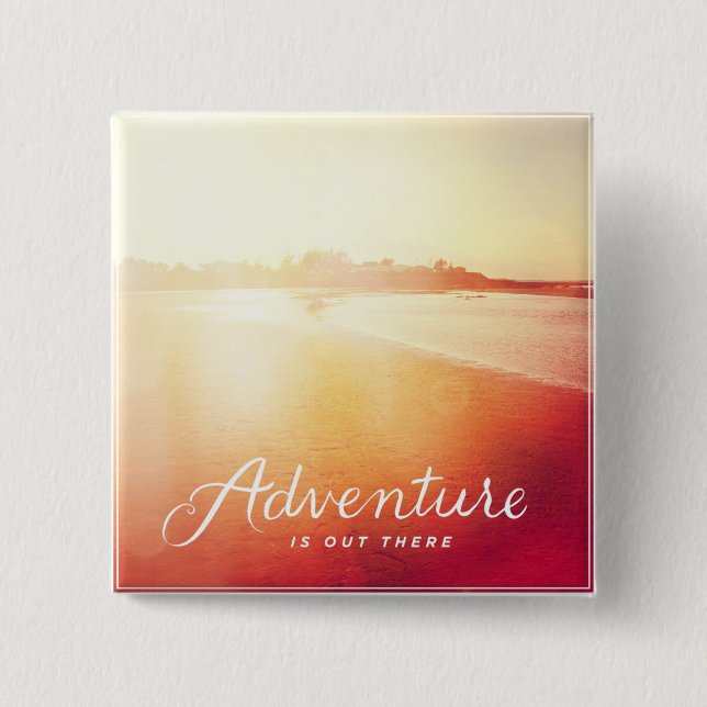 Adventure Is Out There 15 Cm Square Badge (Front)