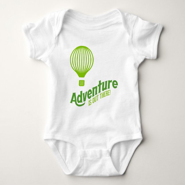 Adventure is out there 2 baby bodysuit (Front)