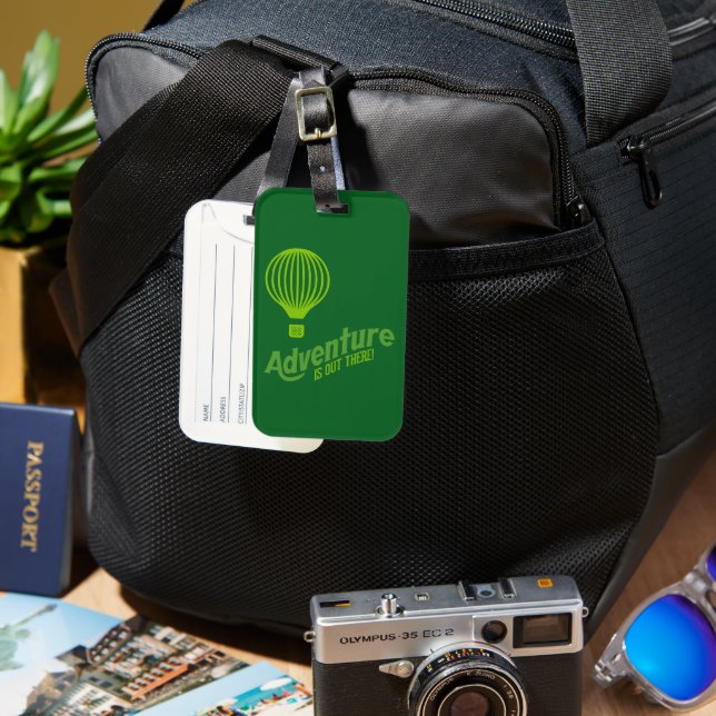Adventure is out there 2 luggage tag (Front & Back)