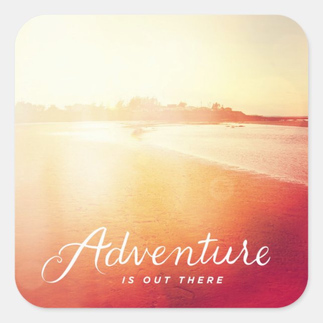 Adventure Is Out There Square Sticker (Front)