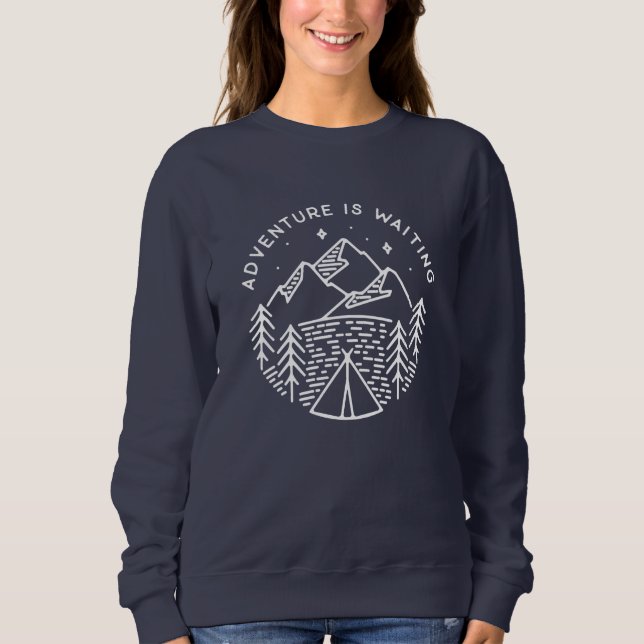Adventure is Waiting Women's Raglan Sweatshirt (Front)