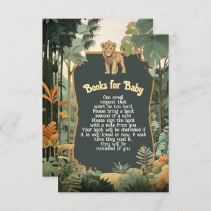 Adventure Jungle Animals Shower Books for Baby Invitation