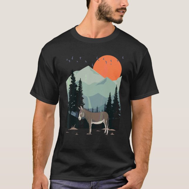 Adventure Landscape Mountain Sun Pine Tree Wild Mu T-Shirt (Front)
