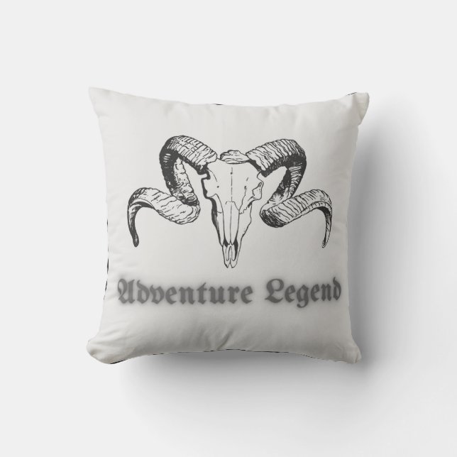 Adventure Legend – Ram Skull Gothic Emblem Cushion (Front)