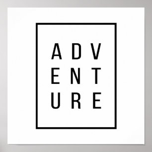 Adventure Lettering - Modern Minimalist Quote Poster