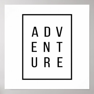 Adventure Lettering - Modern Minimalist Quote Poster