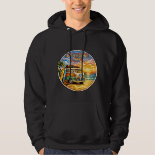 Adventure Life Retro Hippie Beach Sunset Graphic Hoodie