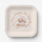 Adventure Little Explore Boho Shower  Paper Plate