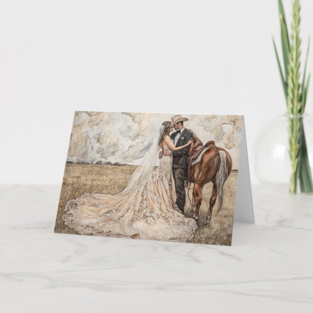 Adventure & Love Wedding Journey Blessing Card (Front)