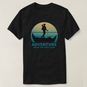 Adventure Make The First Step Retro Sunset T-Shirt