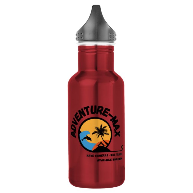 Adventure-MAX Logo 532 Ml Water Bottle (Left)