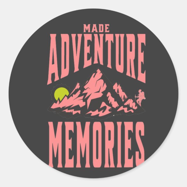 Adventure Memories Classic Round Sticker (Front)