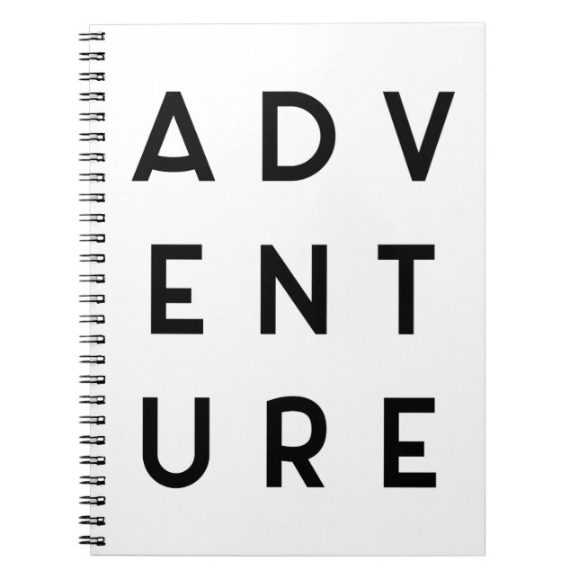Adventure Minimalist Quote Notebook (Front)