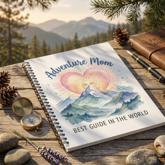 Adventure Mom Watercolor Mountain Journal