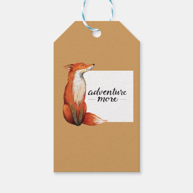 adventure more fox gift tags (Front)