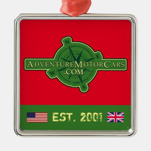 ADVENTURE MOTOR CARS METAL ORNAMENT (Front)