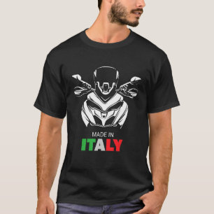 Adventure Motorcycle Rider Italian Flag Strada Bik T-Shirt