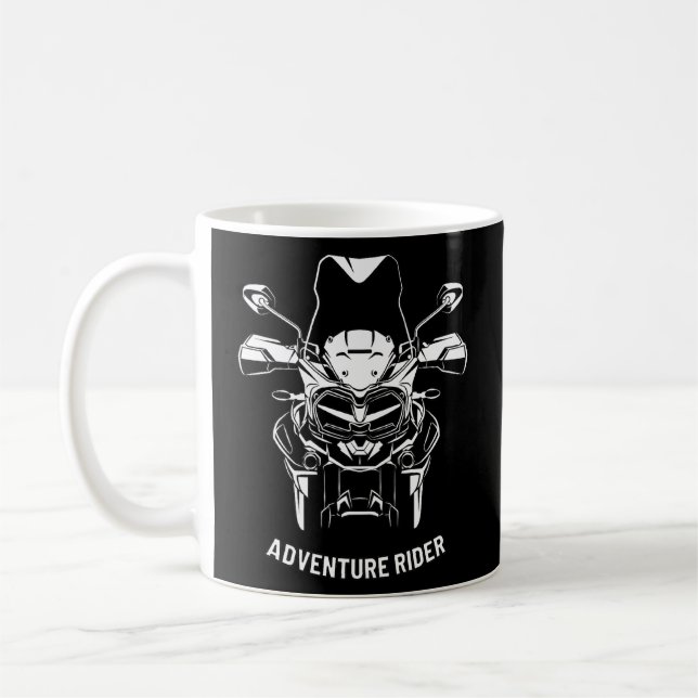 Adventure Motorcycle Rider Off Road Biker Tiger Tr Coffee Mug (Left)