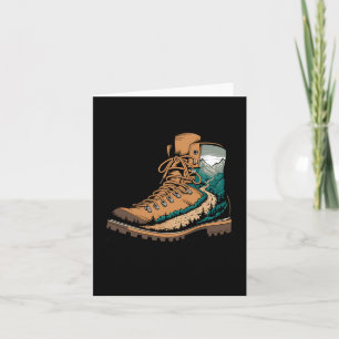 Adventure Mountain Hiking Boot Trail Card
