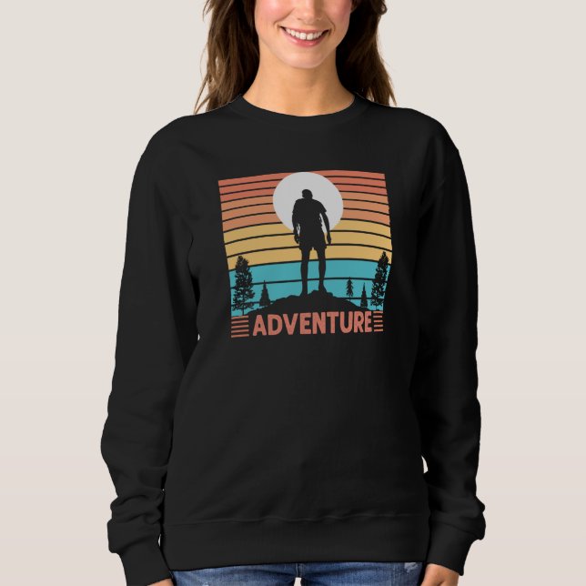 Adventure Mountain & Lake Hiking & Exploring Man S Sweatshirt (Front)