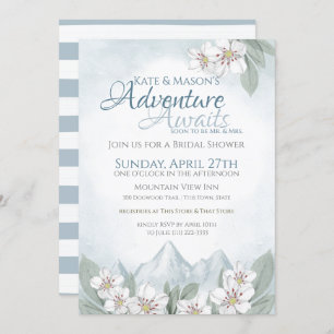 Adventure Mountain Laurel Bridal Shower Invitation