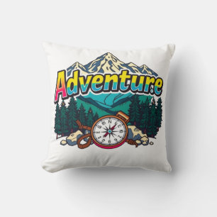 Adventure Mountain – Outdoor Hiking Nature Design Cushion