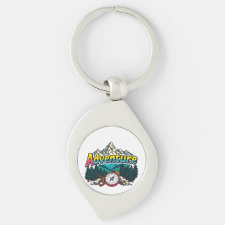 Adventure Mountain – Outdoor Hiking Nature Design  Key Ring