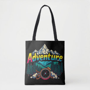 Adventure Mountain – Outdoor Hiking Nature Design Tote Bag