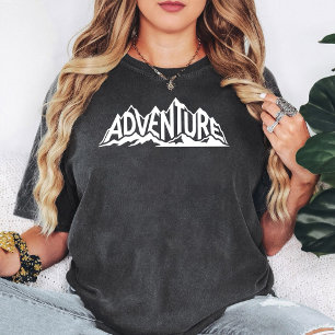 Adventure Mountain Text Graphic T-Shirt