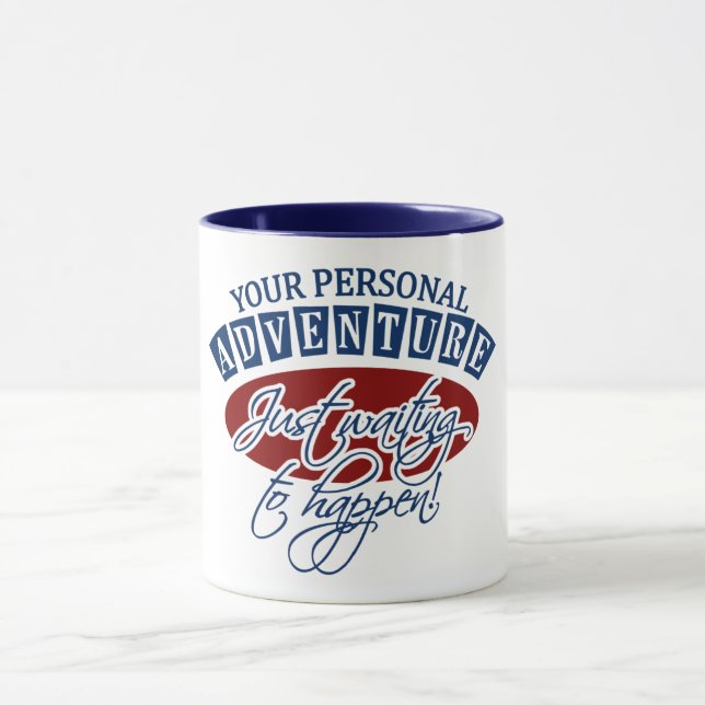 ADVENTURE mug - choose style & colour (Center)