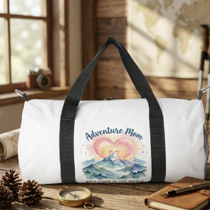 Adventure Mum Watercolor Mountain Tote Duffle Bag