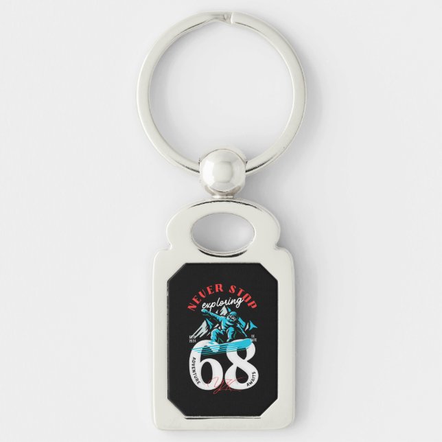 Adventure, never stop exploring key ring (Front)