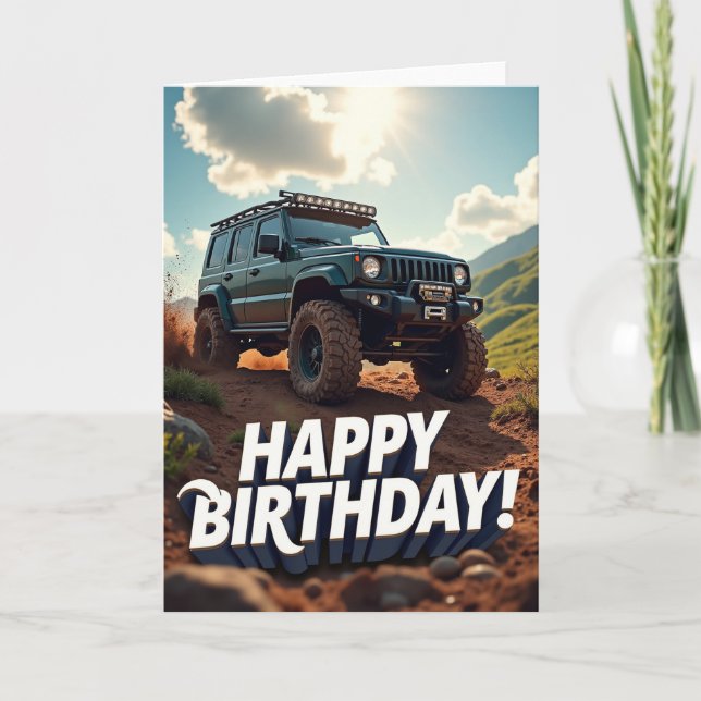 Adventure Offroad Birthday Card (Front)
