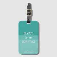 Adventure Ombre Teal | Monogram Luggage Tag
