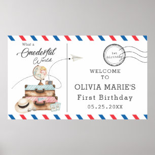 Adventure Onederful Travel Voyage Postage Mail Poster