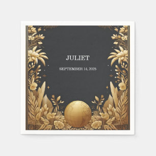 Adventure Passport Boarding Pass Bridal Shower Napkin