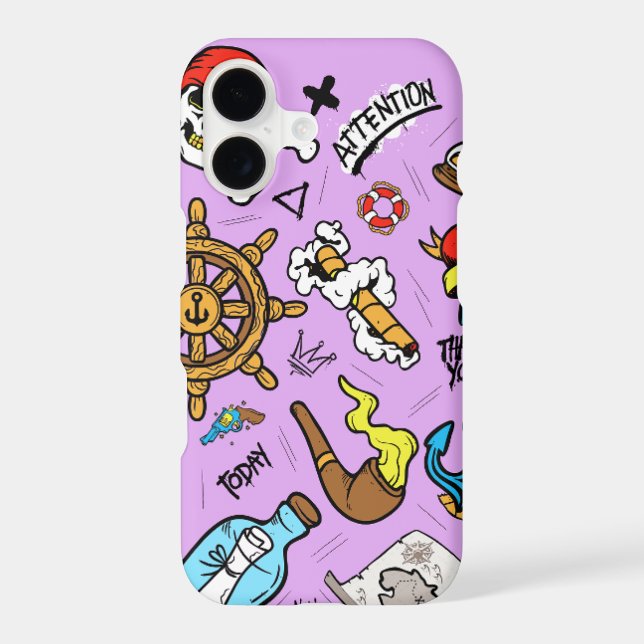 Adventure Pirate-Themed iPhone 17 Protective Case (Back)