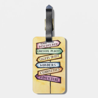 Adventure Road Sign Luggage Tag