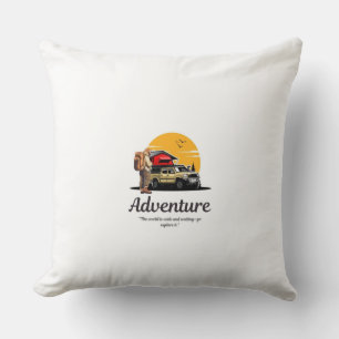 Adventure road trip camping truck outdoor explorer cushion