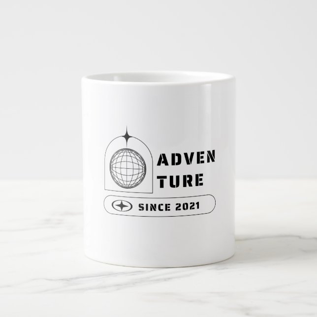 Adventure Since 2021 Large Coffee Mug (Front)