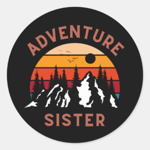 Adventure Sister Classic Round Sticker