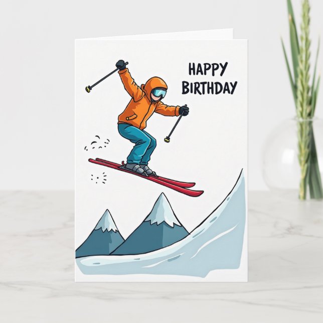 Adventure Ski Jump Card (Front)