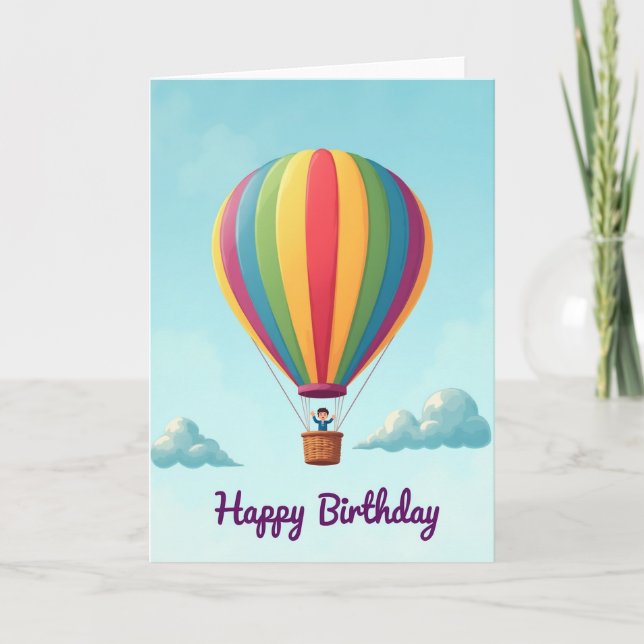 Adventure Sky Birthday Card (Front)