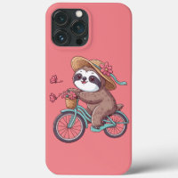 Adventure Sloth on Bike, Cute Sloth On A Bike Ride