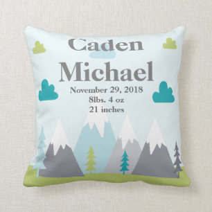 Adventure/ Snow Capped Mountains Baby Pillow