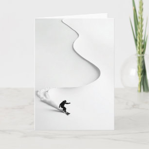 Adventure Snowboarder Birthday Card