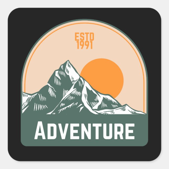 Adventure Square Sticker (Front)