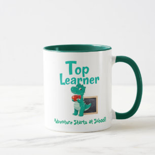 Adventure Starts at School Kids Sticker Mug