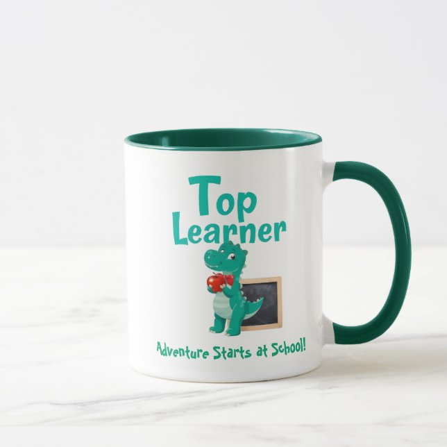 Adventure Starts at School Kids Sticker Mug (Right)
