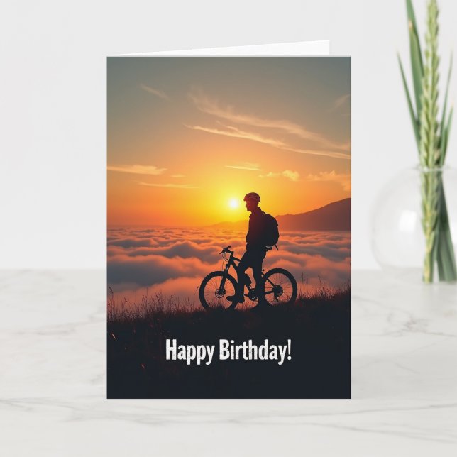 Adventure Sunset Birthday Card (Front)